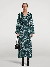 Wrap Dress Mandala Print