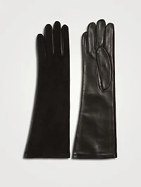 Eight-Button Suede And Nappa Leather With Silk Lining
