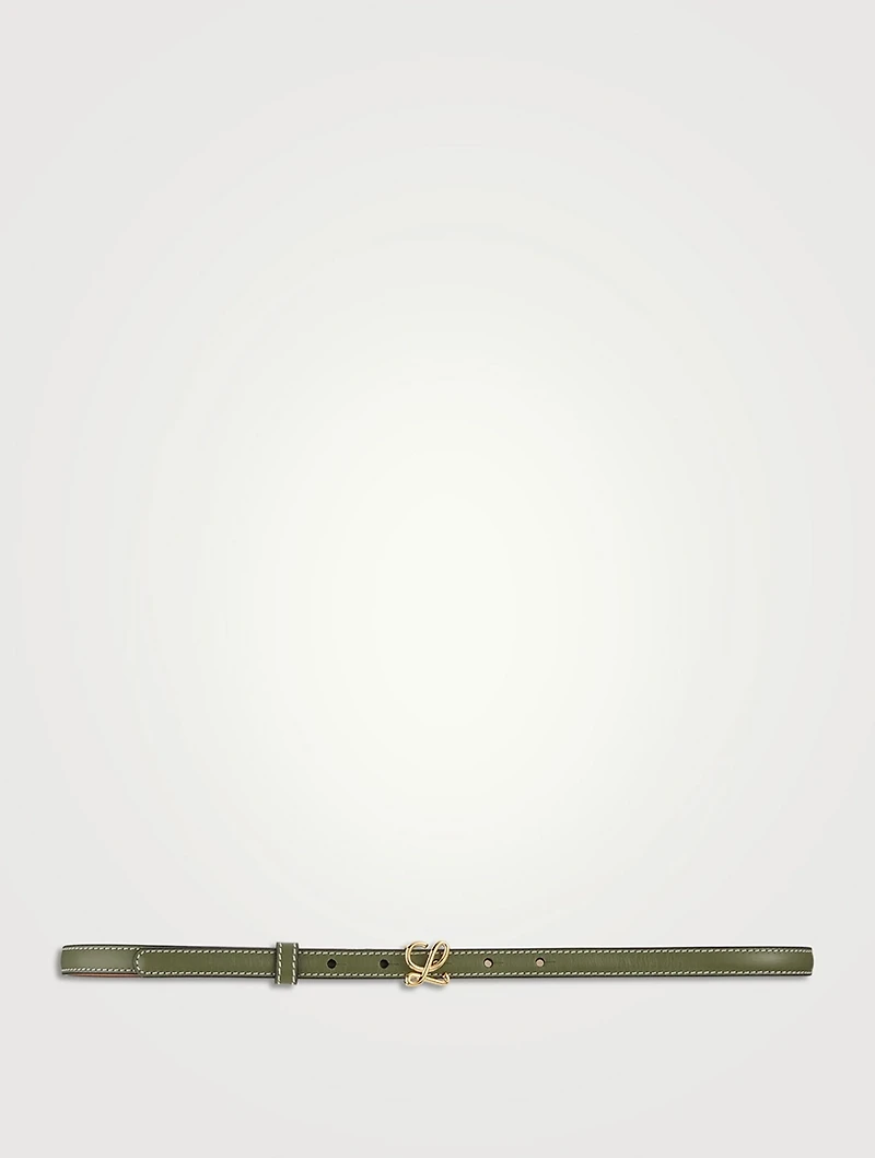 Leather 'L' Buckle Belt