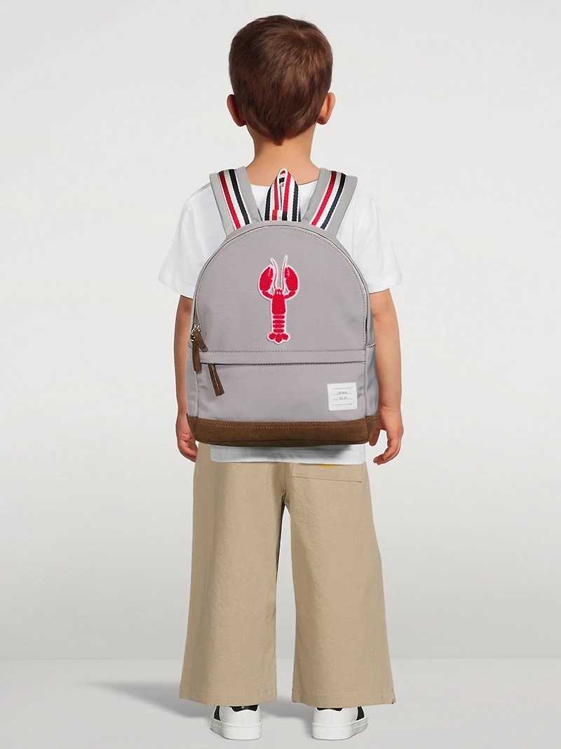 Nylon Backpack With Lobster Patch