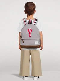Nylon Backpack With Lobster Patch