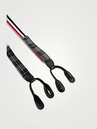 Wool-Blend Tartan School Uniform Suspenders