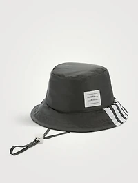 Four-Bar Bucket Hat With Drawstring