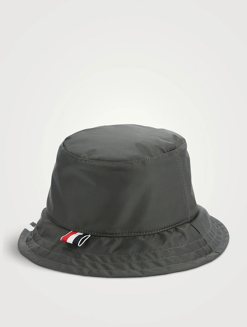 Four-Bar Bucket Hat With Drawstring