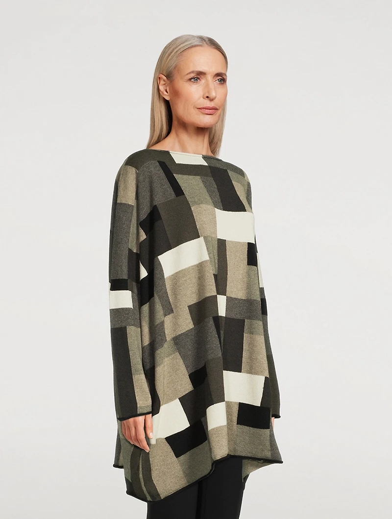 Geometric Jacquard Cashmere Sweater