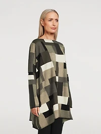 Geometric Jacquard Cashmere Sweater