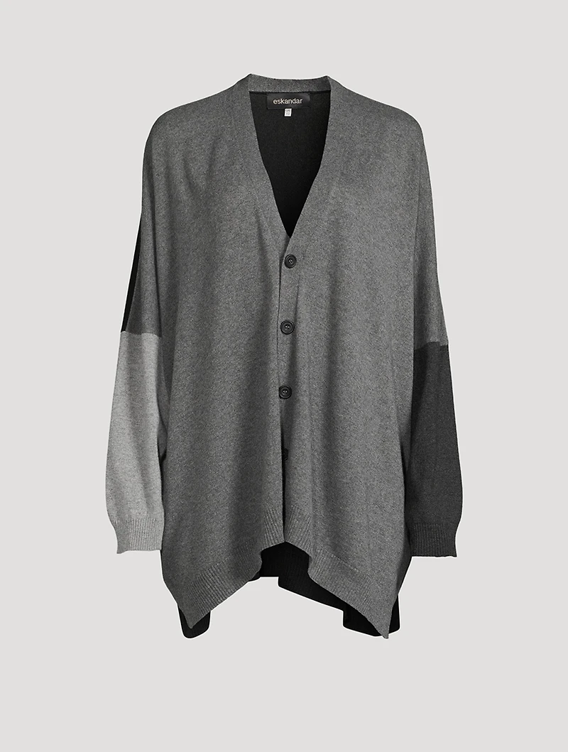 Colourblock Cashmere And Silk Cardigan