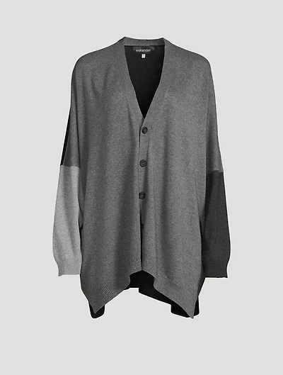 Colourblock Cashmere And Silk Cardigan