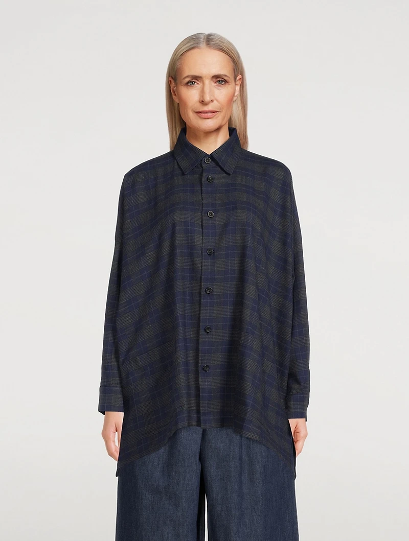 Cotton Shirt Plaid Print