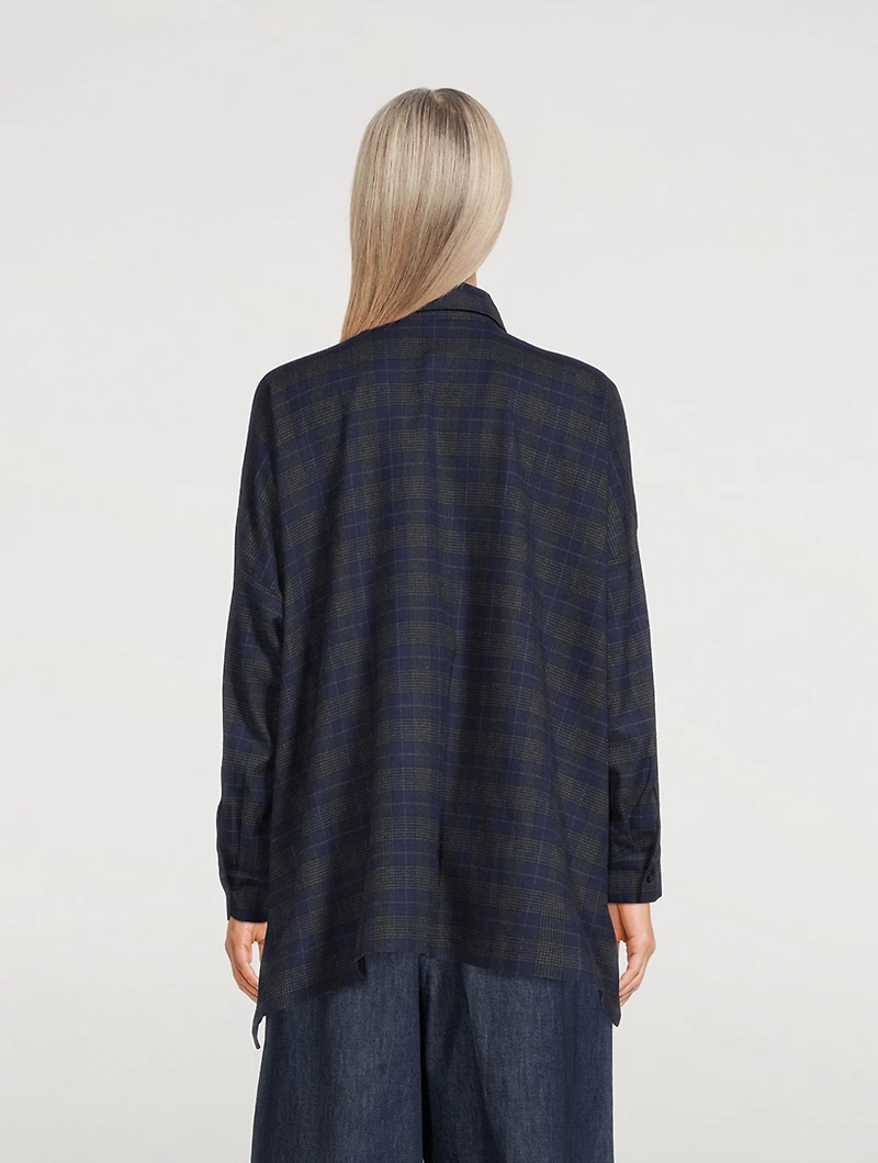 Cotton Shirt Plaid Print