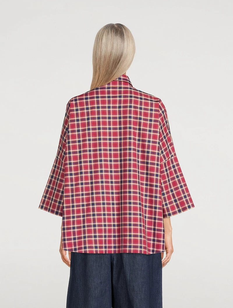 Cotton Shirt Plaid Print