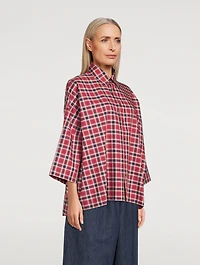 Cotton Shirt Plaid Print