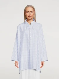 A-Line Tunic Shirt Check Print