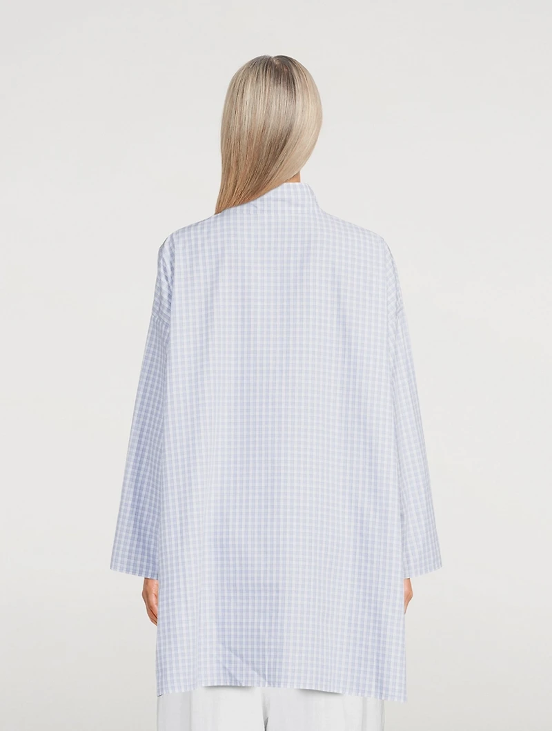 A-Line Tunic Shirt Check Print