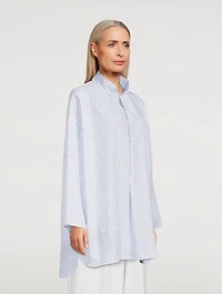 A-Line Tunic Shirt Check Print