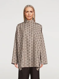 Printed A-Line Cotton Shirt