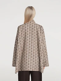 Printed A-Line Cotton Shirt