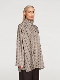 Printed A-Line Cotton Shirt