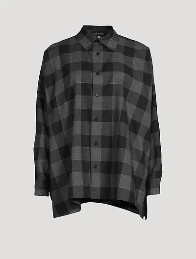 Brushed Cotton Shirt Plaid Print