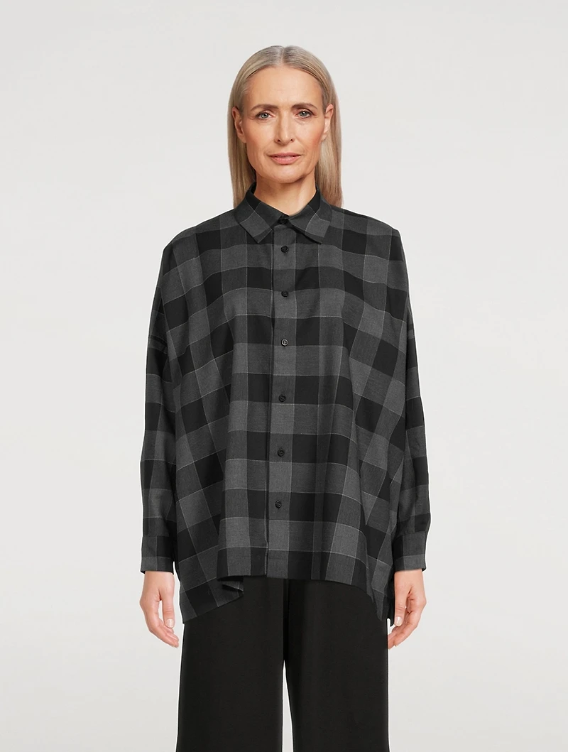 Brushed Cotton Shirt Plaid Print
