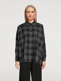 Brushed Cotton Shirt Plaid Print