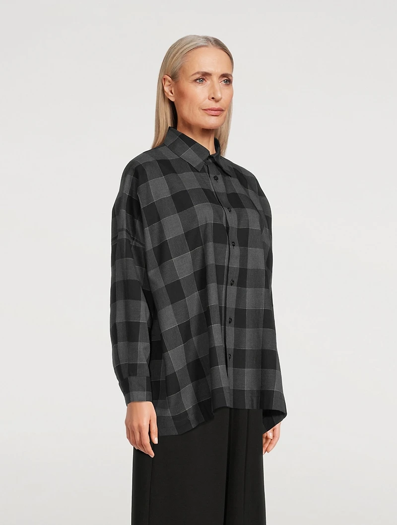 Brushed Cotton Shirt Plaid Print