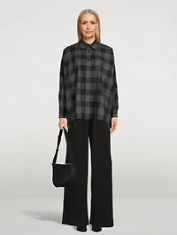 Brushed Cotton Shirt Plaid Print