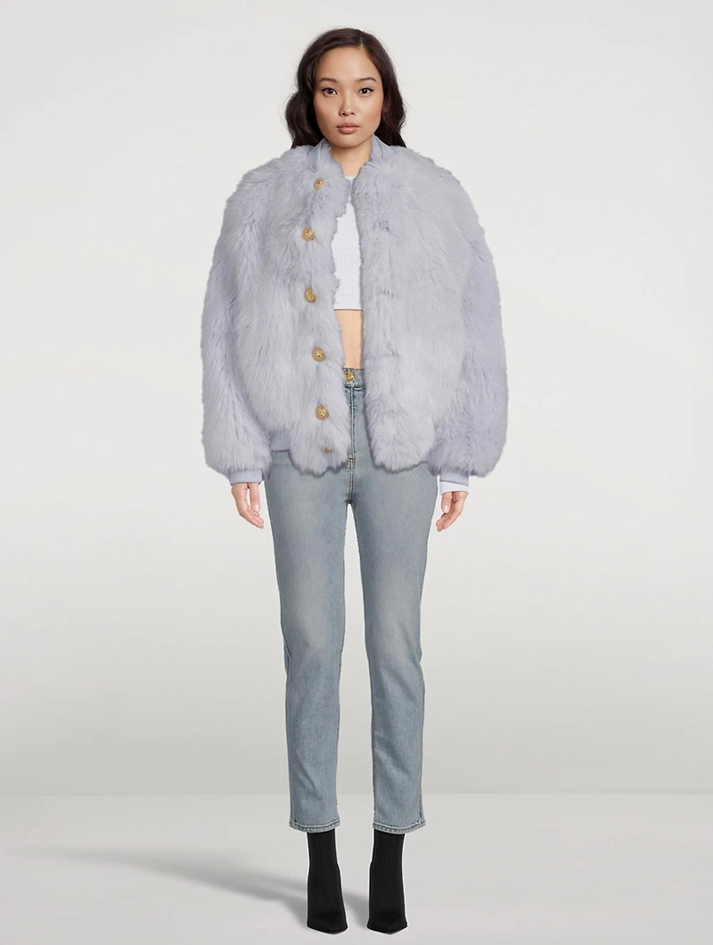 Faux Fur Bomber Jacket