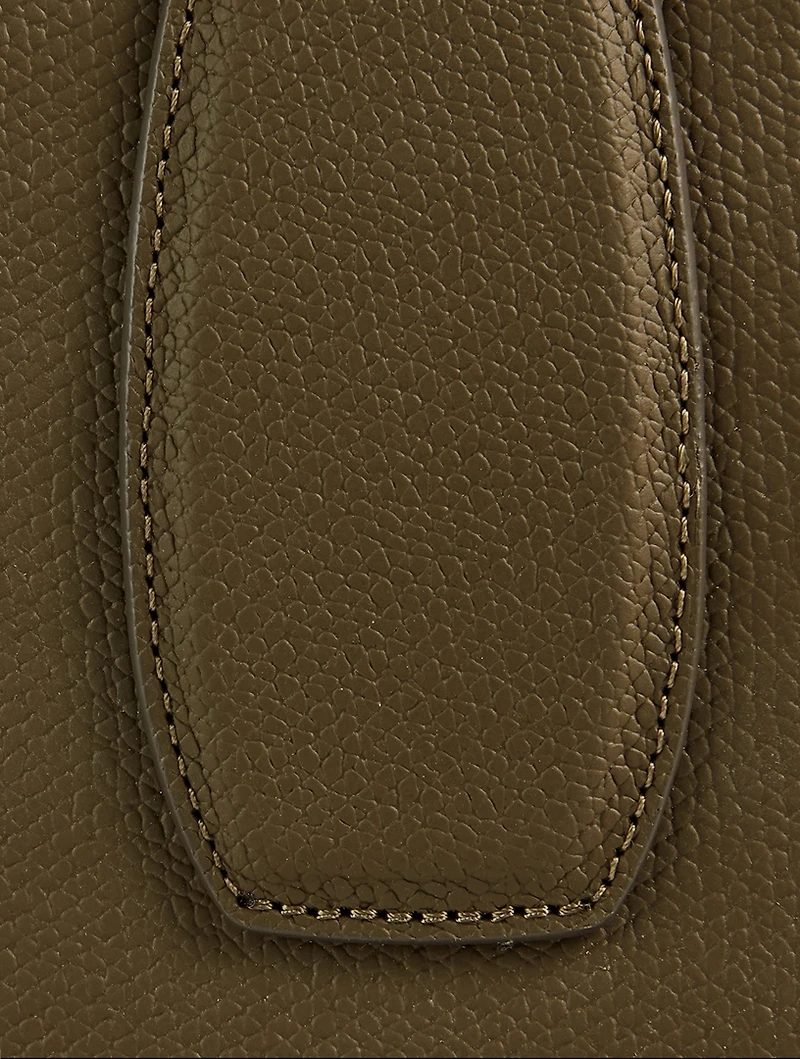 Medium Roseau Leather Top Handle Bag