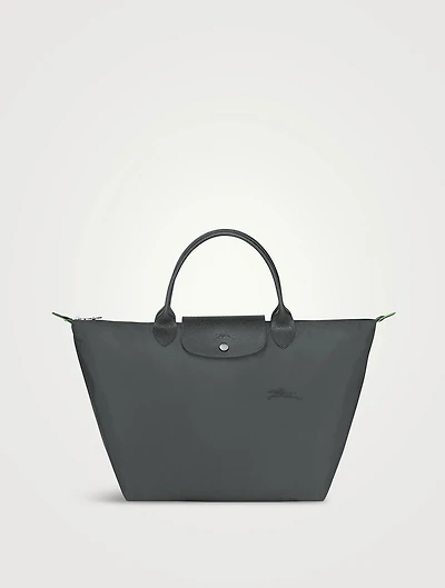 Medium Le Pliage Green Top Handle Bag