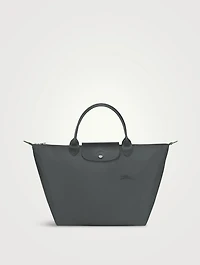 Medium Le Pliage Green Top Handle Bag