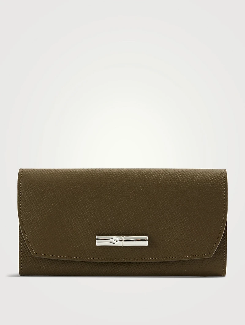 Roseau Long Leather Continental Wallet