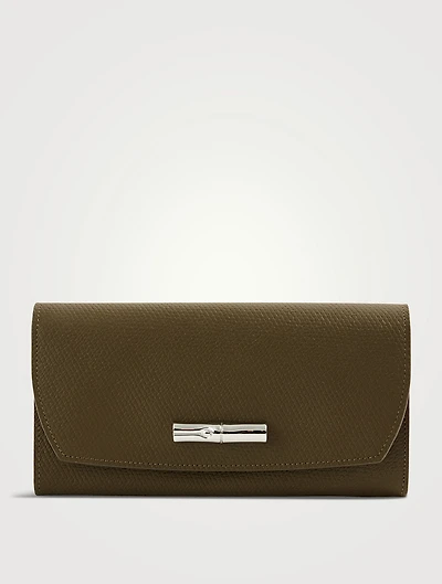 Roseau Long Leather Continental Wallet