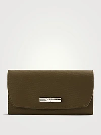 Roseau Long Leather Continental Wallet