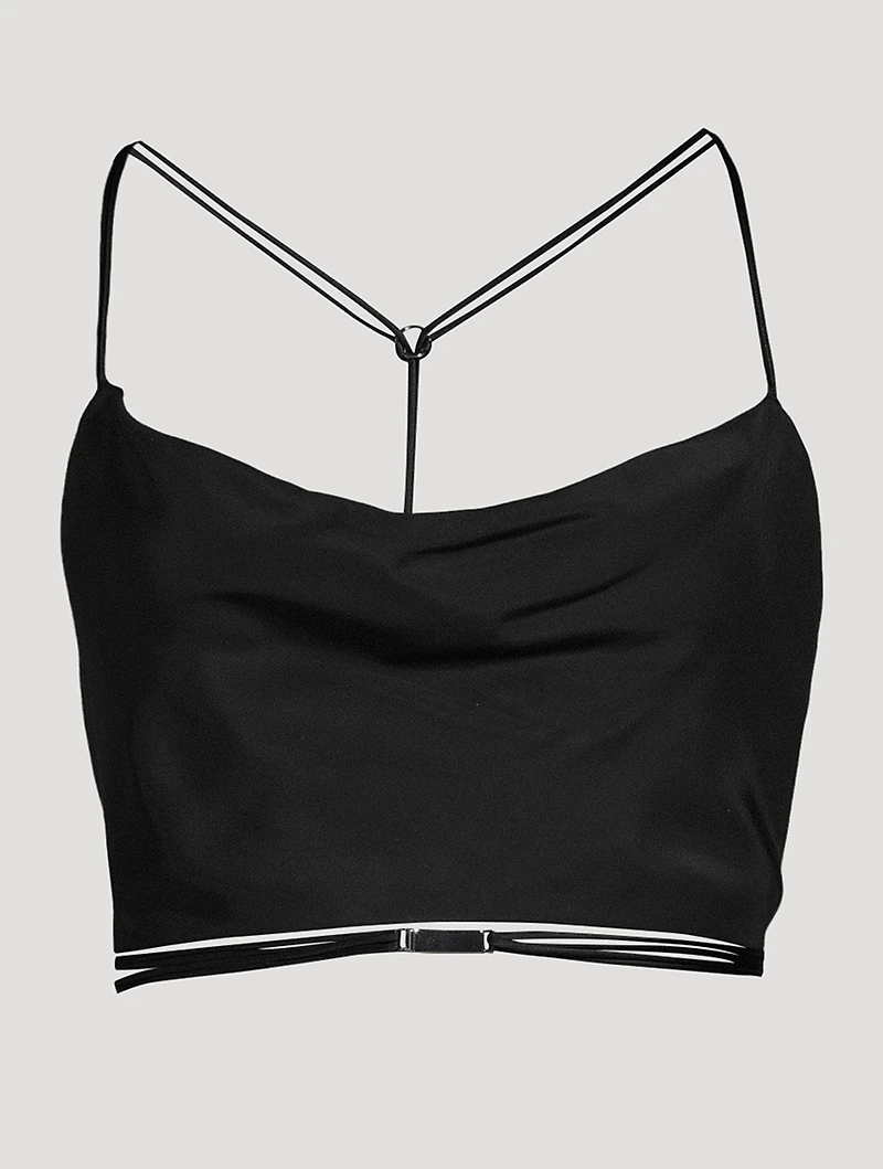 Noda Silk Backless Crop Top