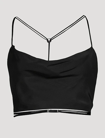 Noda Silk Backless Crop Top