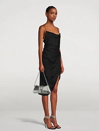 Shiroi Silk Draped Midi Dress