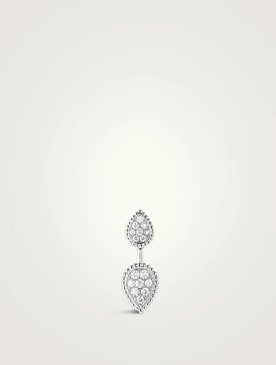 Serpent Bohème 18K White Gold S And XS Motif Earring With Diamonds