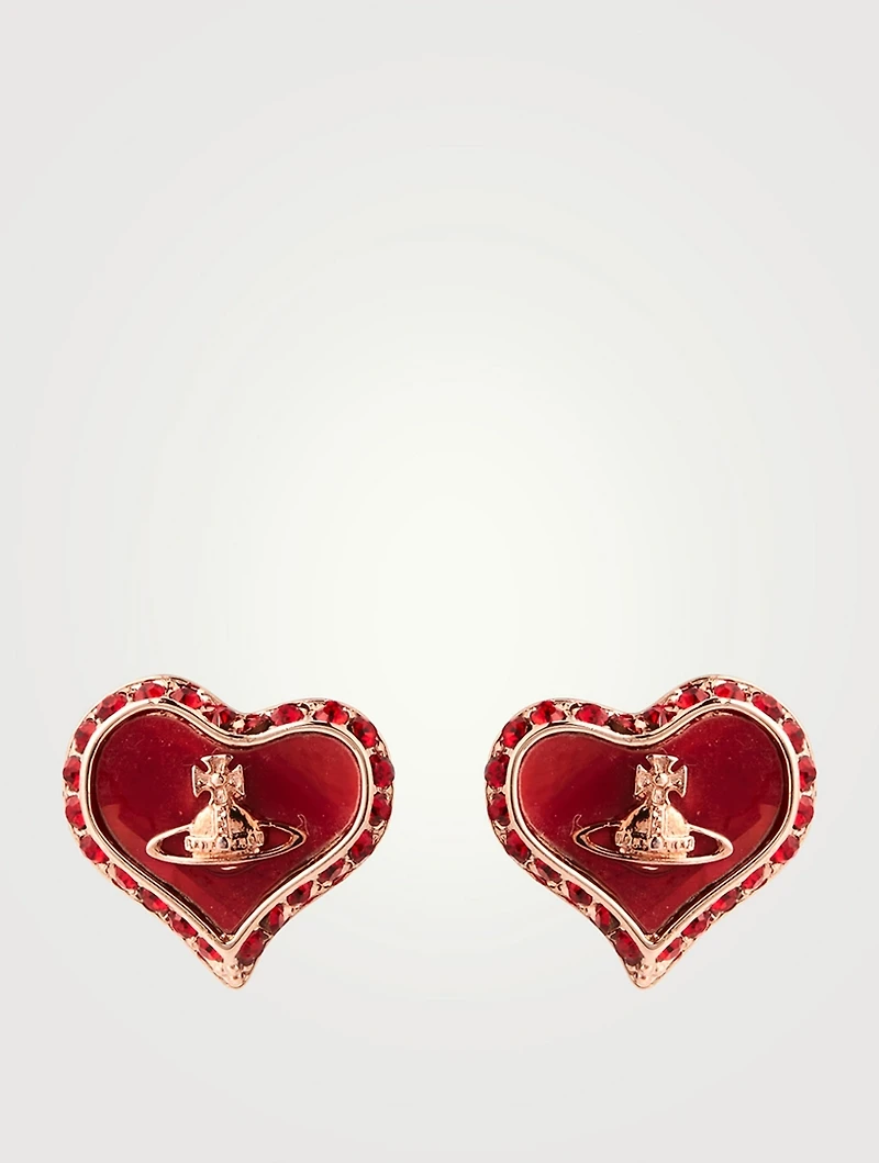 Petra Heart And Logo Earrings