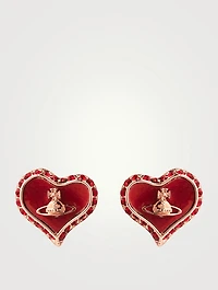 Petra Heart And Logo Earrings