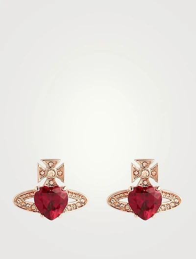 Ariella Heart Crystal Earrings