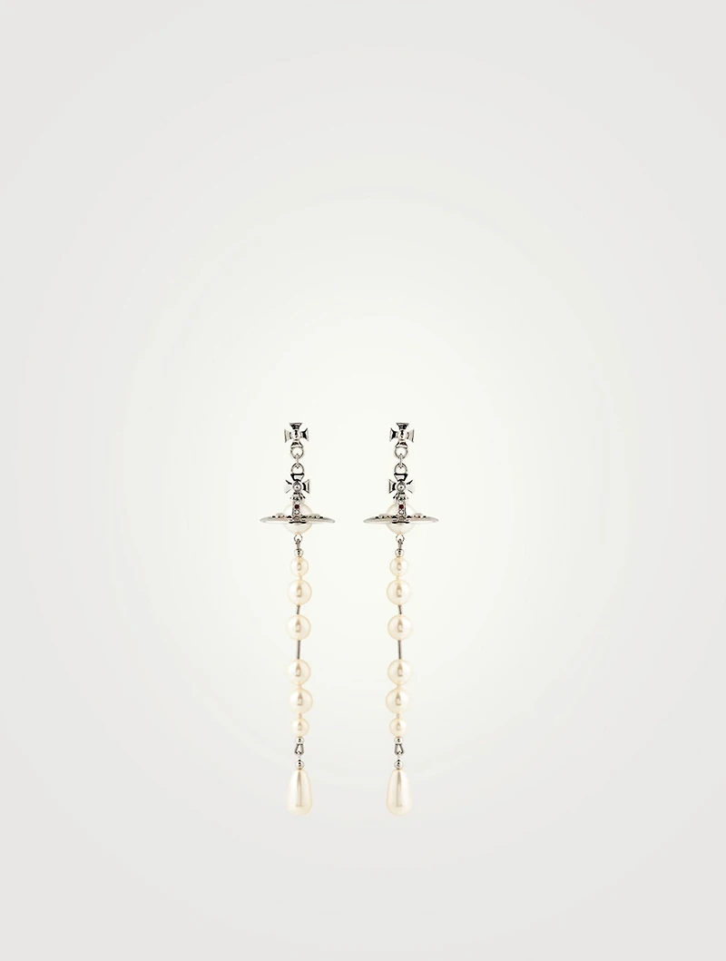 Broken Faux Pearl Earrings