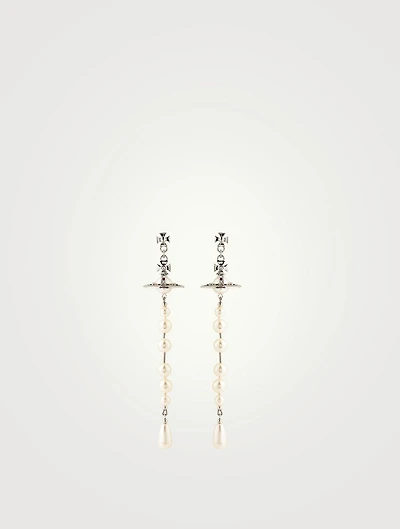 Broken Faux Pearl Earrings