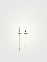 Broken Faux Pearl Earrings