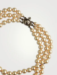 Broken Faux Pearl Necklace