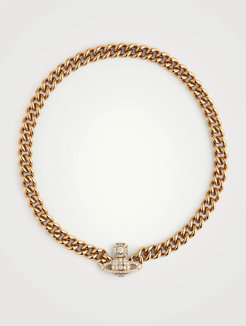 Graziella Crystal Logo Necklace