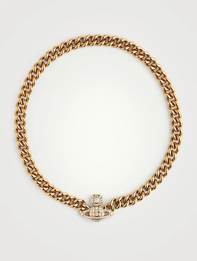 Graziella Crystal Logo Necklace