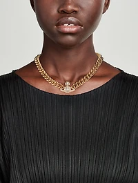 Graziella Crystal Logo Necklace