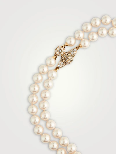 Graziella Two Row Faux Pearl Choker