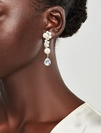 Past In A Future Tense Pearl Drop Earrings